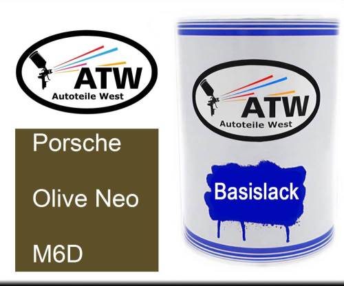 Porsche, Olive Neo, M6D: 500ml Lackdose, von ATW Autoteile West.